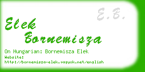 elek bornemisza business card